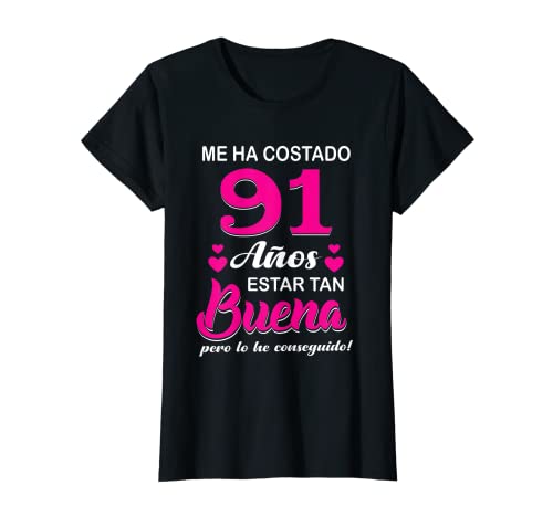 Consigue ahora Mujer Me Ha Costado 91 Años Estar Tan Buena Cumpleaños Navidad 91 Camiseta Ofertas 2025 | regaloscumple.com