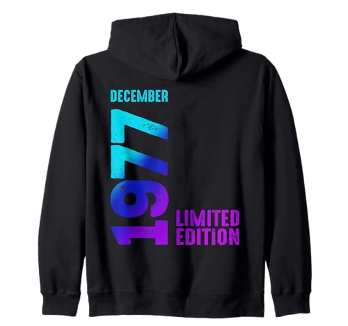 Consigue ahora Edición Limitada Diciembre 1977 Cumpleaños 1977 Sudadera con Capucha Catálogo Ofertas 2024 | regaloscumple.com