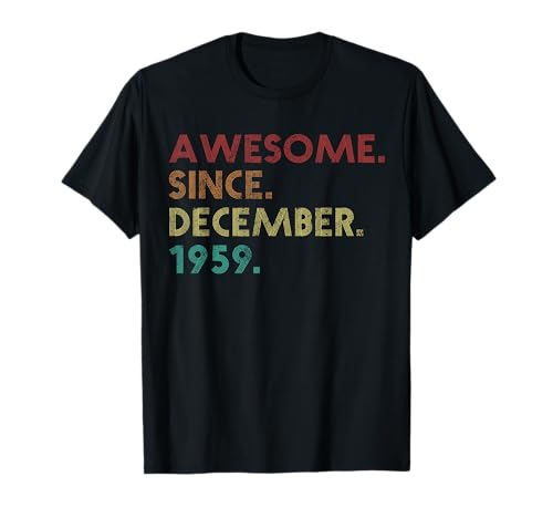 Comprar Impresionante Promoción desde diciembre 1959 Funny 65 cumpleaños Camiseta Rebajas 2024 | regaloscumple.com