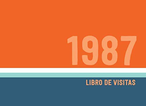 Consigue ahora 1987 Libros Visitas: Libro visitas para fiestas cumpleaños estilo retro para Navidad que la familia y los amigos inserten saludos y mensajes | 100 páginas Rebajas 2023 | regaloscumple.com