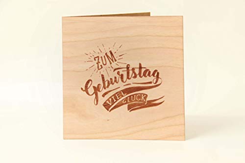 Ofertas Holzgrusskarten cumpleaños 100% en hecha cerezo, como cumpleaños, cumpleaños, cumpleaños mucho