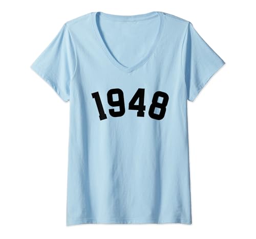 Consigue ahora Cumpleaños Mujer 1948 Cumpleaños Año Diseño Clásico Retro Camiseta Cuello V Rebajas 2024 | regaloscumple.com