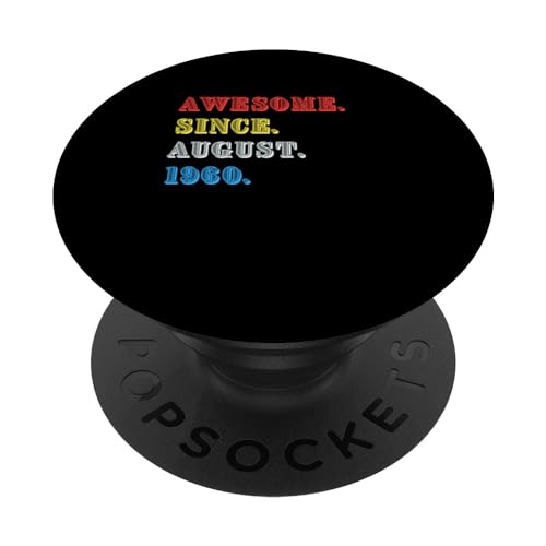 Consigue ahora Promoción 63 Años Agosto 1960 Edición Limitada Cumpleaños 62 PopSockets PopGrip Intercambiable Rebajas 2023 | regaloscumple.com