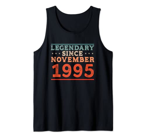Comprar Legendario desde noviembre 1995 Nacido en Regalos la fiesta cumpleaños los 90 Camiseta sin Mangas Ofertas 2025 | regaloscumple.com