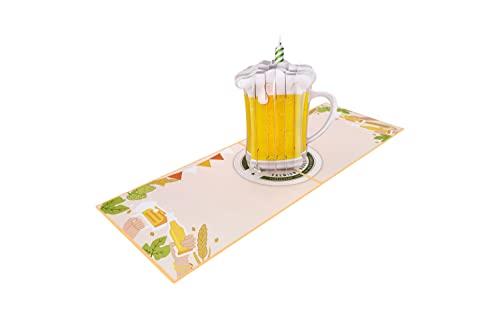 Dónde comprar en España MOKIO® Tarjeta Pop-Up – Cerveza con Vela divertida tarjeta de felicitación 3D para un cumpleaños, como cupón o regalos dinero, regalo emergente sobre