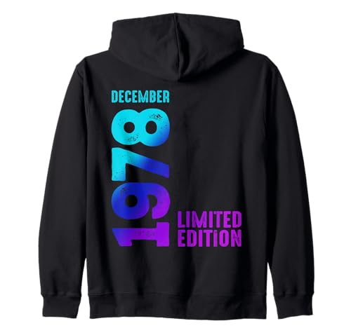 Comprar Edición Limitada Diciembre Regalos 1978 Cumpleaños 1978 Sudadera con Capucha Ofertas 2025 | regaloscumple.com