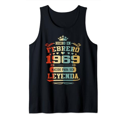 Consigue ahora Hombre Hecho En Febrero 1969 Cumpleaños 55 Años Leyenda BlackFriday Camiseta sin Mangas Rebajas 2024 | regaloscumple.com