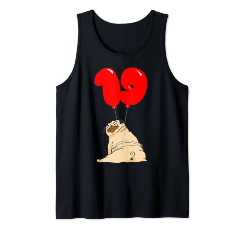 Comprar Pug Gordo - 19 Cumpleaños Catálogo - Fiesta De Globos Camiseta sin Mangas Rebajas 2025 | regaloscumple.com