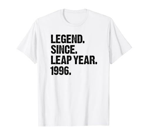 Comprar Leyenda desde el año bisiesto 1996 Febrero 29 Fiesta Catálogo cumpleaños Camiseta Ofertas 2025 | regaloscumple.com