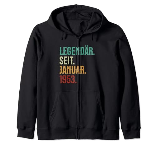 Comprar Legendario. Desde. Enero. 1953. Cumpleaños Retro Sudadera con Capucha Promoción Rebajas 2024 | regaloscumple.com
