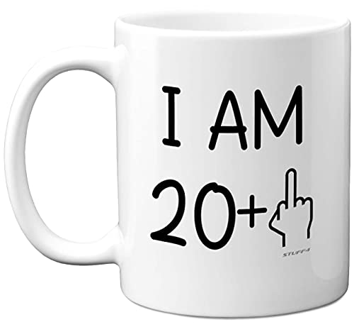Comprar Stuff4 - 21 regalos cumpleaños mujeres hombres taza novedad dedo medio regalos divertidos cumpleaños perfecto tazas divertidas mujeres hombres 11 oz Ideas para regalar cerámica blanca apta lavaplatos talla única Rebajas 2024 | regaloscumple.com