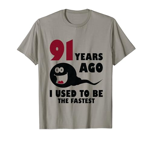 Consigue ahora 91 cumpleaños - 91 años atrás más rápido Navidad - Divertido cumpleaños 91 Camiseta Ofertas 2025 | regaloscumple.com