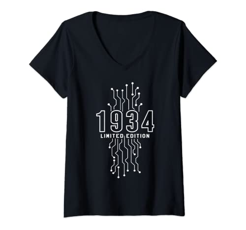 Comprar Mujer Cumpleaños 1934 Edición limitada Regalo Navidad Usado Gaming Vintage Camiseta Cuello V Rebajas 2025 | regaloscumple.com