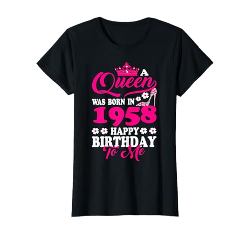 Comprar Fiesta cumpleaños 1958 nació una reina Camiseta Top Regalos Precio 2025 | regaloscumple.com