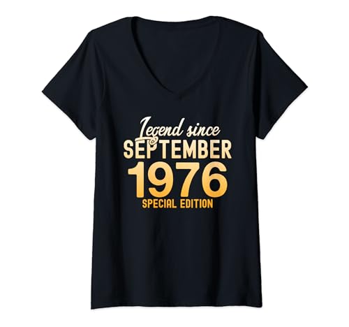 Comprar Fiesta Mujeres Hombres Leyenda desde septiembre Año Ideas para regalar Camiseta Cuello V Ofertas 2024 | regaloscumple.com