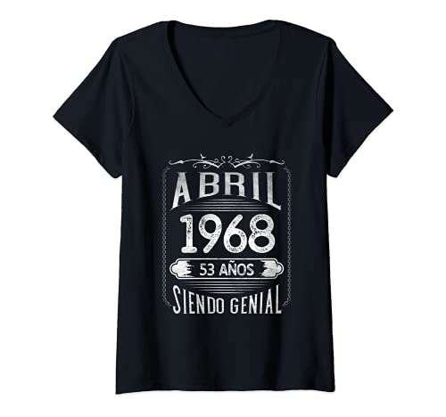 Consigue ahora Mujer Nacido En Abril 1968 - 53 años Catálogo Regalo Cumpleaños Hombre Camiseta Cuello V Ofertas 2024 | regaloscumple.com