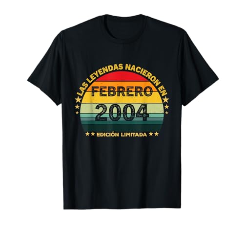Consigue ahora 20 Años Cumpleaños Vintage Regalos Nacido En Febrero 2004 Camiseta Ofertas 2024 | regaloscumple.com