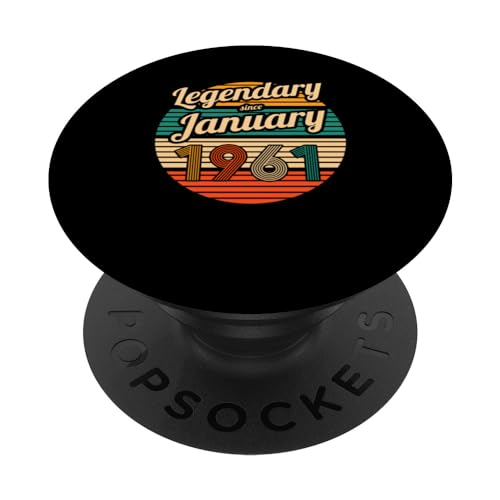 Comprar Legendario desde enero 1961 63 cumpleaños Hombres PopSockets Promoción PopGrip Intercambiable Rebajas 2024 | regaloscumple.com