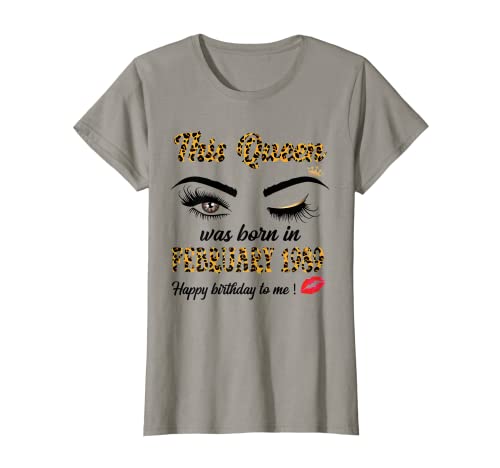 Consigue Cumpleaños ahora Mujer Reina Leopardo Nacida En Febrero De 1989 Linda 33 Cumpleaños Chica Camiseta Ofertas 2024 | regaloscumple.com
