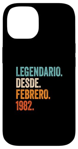 Consigue ahora Carcasa para iPhone Regalos 14 Legendario Desde Febrero 1982 años 42 aniversario cumpleaños Top Precio 2025 | regaloscumple.com