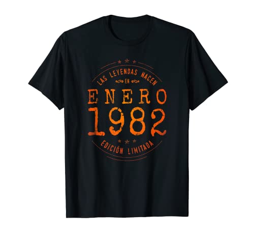 Consigue ahora 41 años Cumpleaños Cumpleaños Las Leyendas nacen en Enero 1982 Camiseta Ofertas 2024 | regaloscumple.com