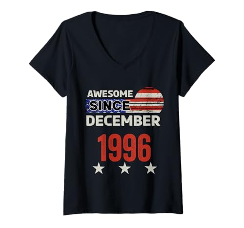 Consigue ahora Mujer Impresionante bandera vintage diciembre Ideas para regalar 1996 diciembre 1996 Camiseta Cuello V Ofertas 2025 | regaloscumple.com