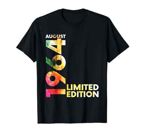 Consigue ahora 60 Años Cumpleaños Hombre Mujer Nacido en Agosto BlackFriday 1964 Camiseta Ofertas 2024 | regaloscumple.com