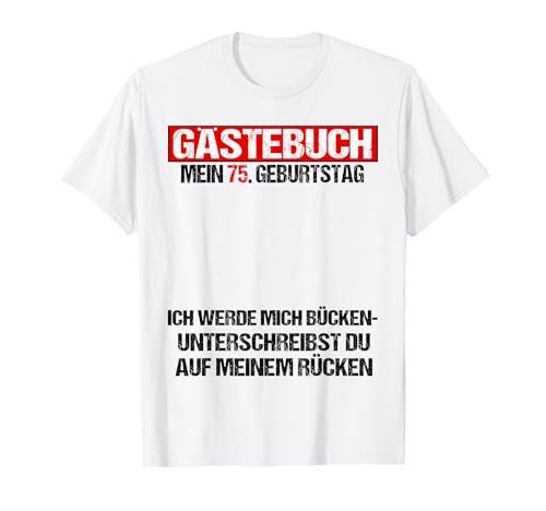 Comprar Libro visitas 75 cumpleaños hombre Catálogo mujer divertido 75 cumpleaños decoración Camiseta Rebajas 2024 | regaloscumple.com