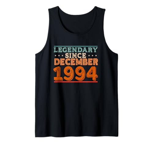 Comprar Legendario desde diciembre 1994 retro vintage fiesta Regalos cumpleaños Camiseta sin Mangas Top Precio 2024 | regaloscumple.com
