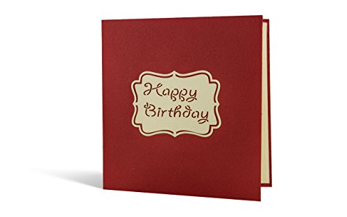 Comprar ahora Diese-Klappkarten G04 Tarjeta   felicitación para cumpleaños  diseño en 3D con torta y vela  texto en inglés