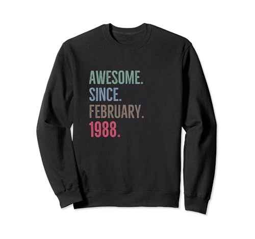 Consigue ahora Impresionante desde febrero 1988 Edad Cumpleaños Idea Sudadera BlackFriday Rebajas 2025 | regaloscumple.com