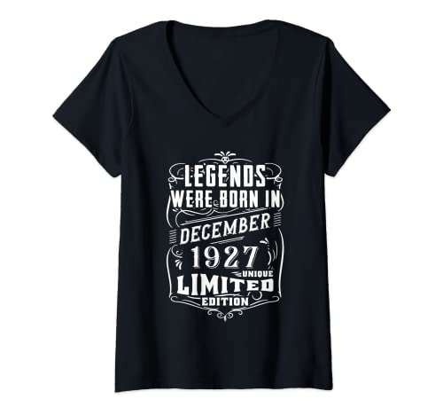 Comprar Mujer Cumpleaños Diciembre 1927 Edición Limitada Regalo Vintage Camiseta Cuello V Ideas para regalar Rebajas 2024 | regaloscumple.com
