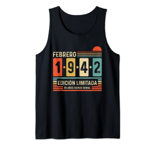 Comprar 80 Años Febrero 1942 Leyenda Cumpleaños Regalo 80 Cumpleaños Camiseta sin Mangas Ofertas 2025 | regaloscumple.com