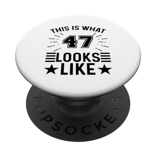 Consigue ahora Esto es lo que parece 47 - 47 años divertido cumpleaños 47 PopSockets Navidad PopGrip Intercambiable Ofertas 2025 | regaloscumple.com