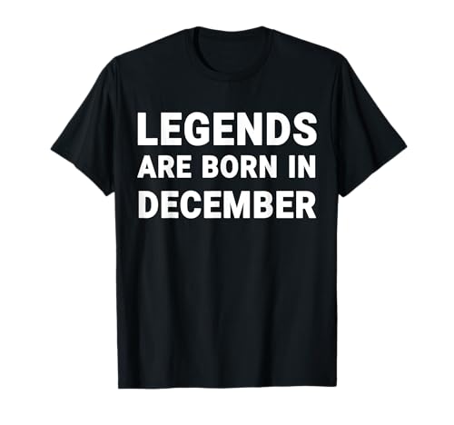 Consigue ahora Las leyendas nacen en el cumpleaños BlackFriday diciembre Camiseta Top Precio 2024 | regaloscumple.com