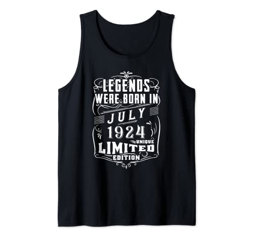 Comprar Cumpleaños Julio 1924 Edición Limitada Regalo Legend Cumpleaños July Camiseta sin Mangas Rebajas 2024 | regaloscumple.com