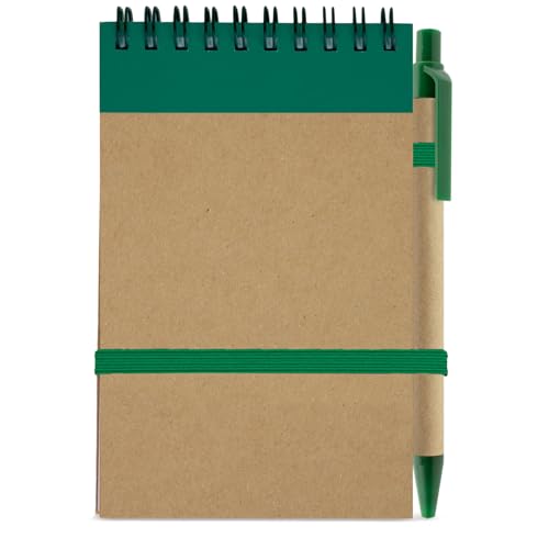 Comprar ahora Adri 10 libretas pequeñas a6   bolsillo con bolígrafo en cartón reciclado a juego  cuaderno con espiral  Portada Rígida  libretita   70 Hojas lisas ideal para regalos en cumpleaños (10)