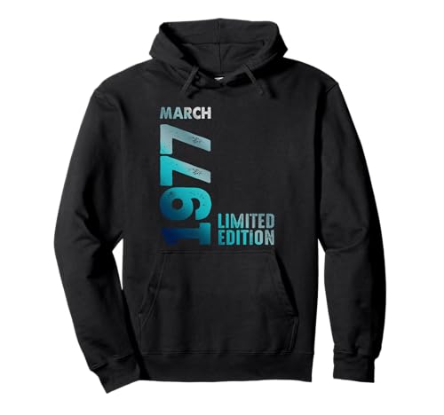 Comprar Edición Limitada Cumpleaños Marzo 1977 Regalos Sudadera con Capucha Top Precio 2025 | regaloscumple.com