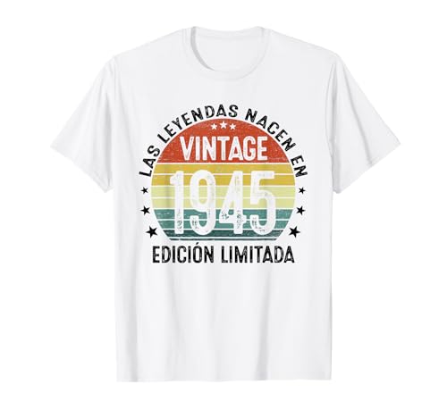 Consigue ahora Navidad Cumpleaños 80 Años Regalo Las Leyendas Nacen En 1945 Hombre Camiseta Rebajas 2024 | regaloscumple.com