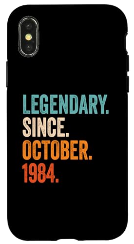 Comprar Carcasa Regalos para iPhone X/XS Legendary Since October 1984 años 40 aniversario cumpleaños Rebajas 2024 | regaloscumple.com