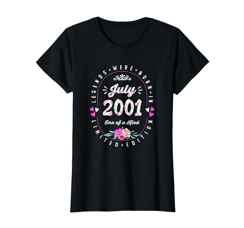 Comprar Cumpleaños Floral - BlackFriday Las Leyendas nacen en Julio 2001 Camiseta Ofertas 2024 | regaloscumple.com