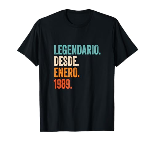 Consigue ahora Legendario Desde Enero 1989 años 35 aniversario Navidad cumpleaños Camiseta Ofertas 2024 | regaloscumple.com