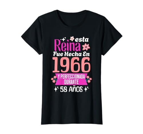 Comprar 58 Años Regalo Promoción Cumpleaños Mujer Hecha En 1966 58 Años Camiseta Ofertas 2025 | regaloscumple.com