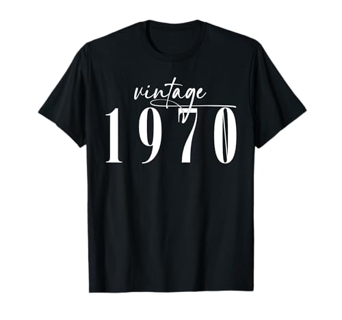 Comprar Vintage 1970 Elegant Minimalist Regalos Birthday Year 1970 Women Camiseta Top Precio 2025 | regaloscumple.com