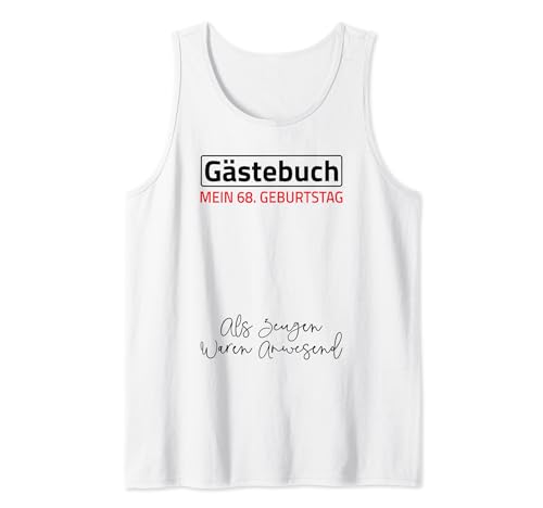 Comprar Gästebuch Mein 68. Geburtstag Libro Navidad visitas Firma Camiseta sin Mangas Rebajas 2024 | regaloscumple.com