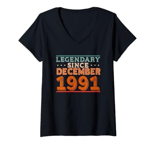 Comprar Legendario desde Ideas para regalar diciembre 1991 retro vintage fiesta cumpleaños Camiseta Cuello V Ofertas 2024 | regaloscumple.com