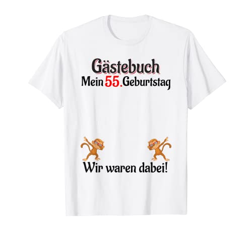 Consigue ahora 55 años lista invitados hombre mujer libro Promoción visitas 55 cumpleaños Camiseta Rebajas 2025 | regaloscumple.com