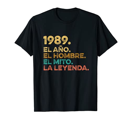 Comprar Hombre Cumpleaños Año Hombre Mito Leyenda - Cumpleaños Regalo Vintage 1989 Camiseta Top Precio 2024 | regaloscumple.com