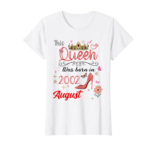 Comprar Agosto 2002 Cumpleaños Esta Reina Nació En Agosto Navidad 2002 Camiseta Ofertas 2024 | regaloscumple.com