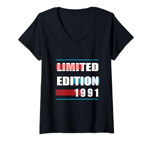 Consigue ahora Mujer Edición Limitada Cumpleaños 1991 Cumpleaños 1991 Nacido en 1991 Camiseta Cuello V Ofertas 2025 | regaloscumple.com
